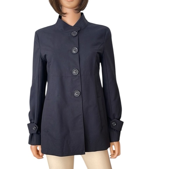 Talbots Women's Blue Button-Up Swing Jacket - Picture 1 of 14